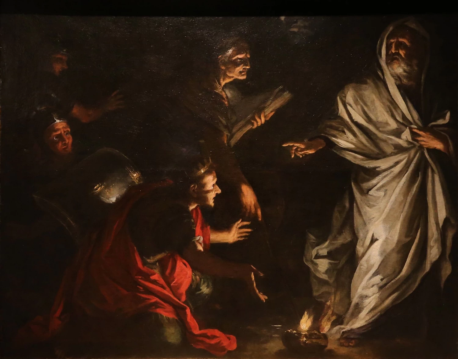 Pier Dandini - 245, la pitonessa di Endor evoca lo spirito di Samuele alla presenza di Saul, Museo Collezione Gianfranco Luzzetti